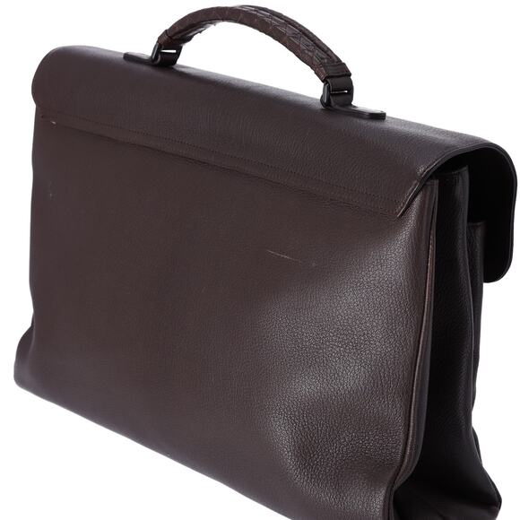 BOTTEGA VENETA Intrecciato Business Bag Dark Brown Leather - Picture 8 of 8